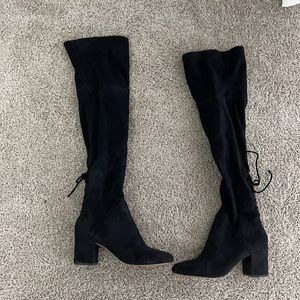 Aldo over the knee black suede boots